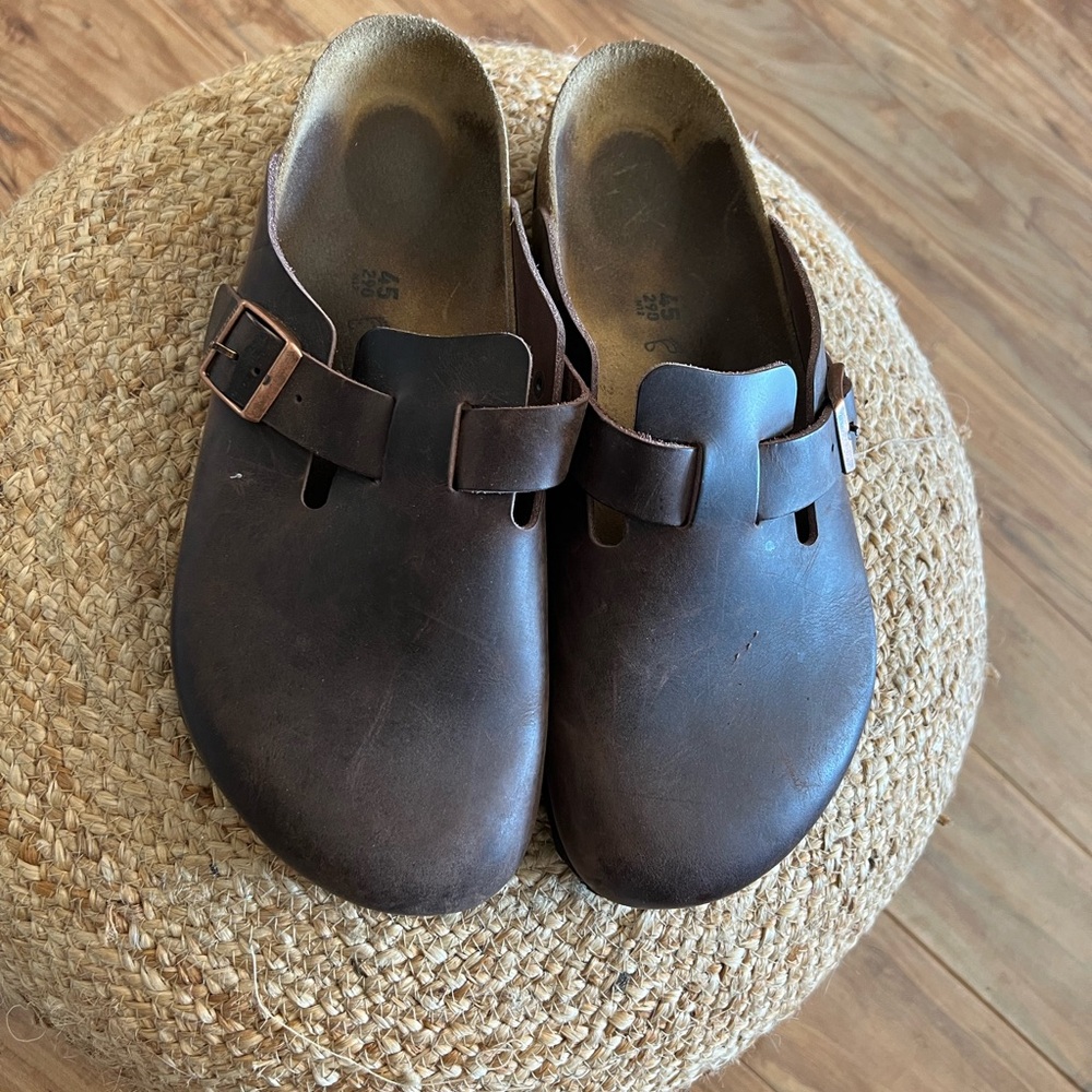 Birkenstock Boston Oiled Leather Havana Clogs